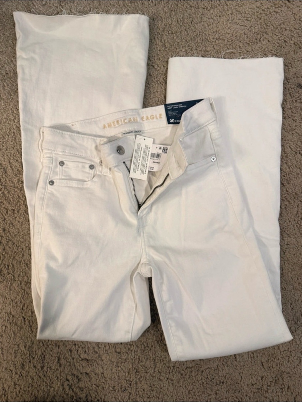 American Eagle Outfitters White Flare Jeans